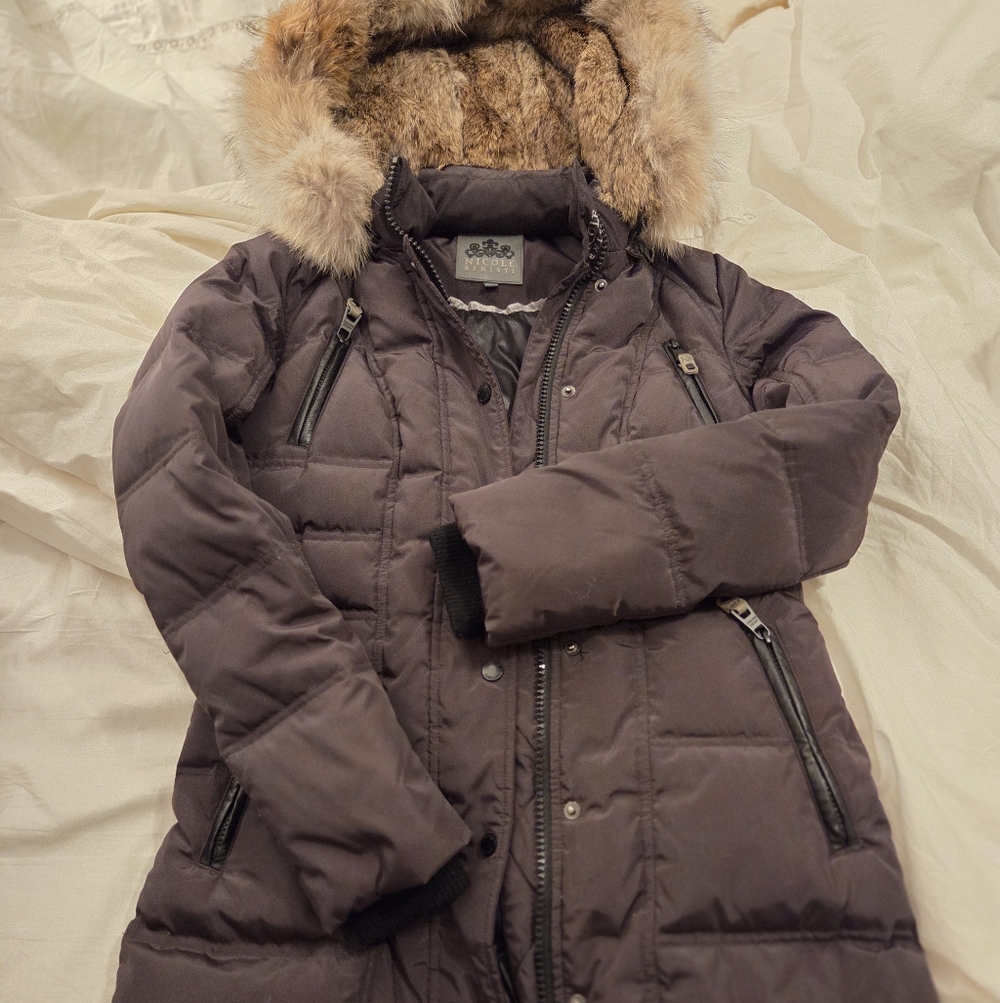 Women's Down Jacket with Fur Hood